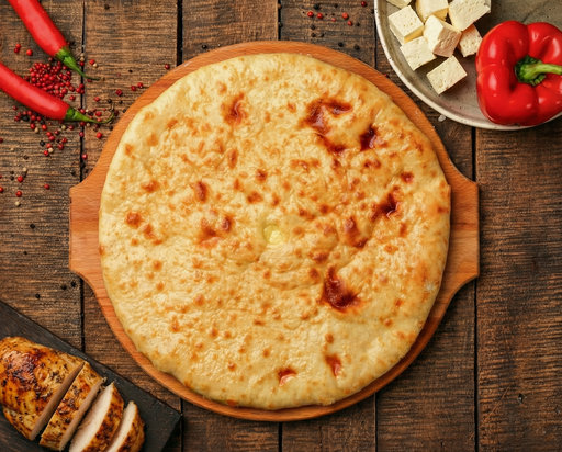 С курицей, сыром и перцем