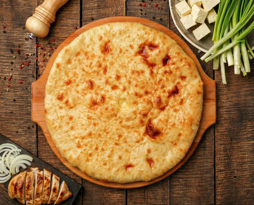 С курицей, сыром и луком