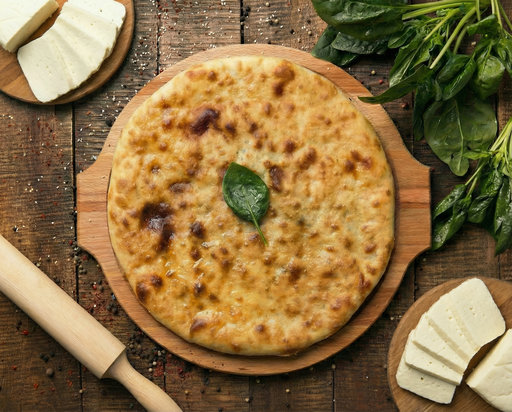 С сыром и шпинатом